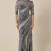 Art Deco Beaded Tulle Gown