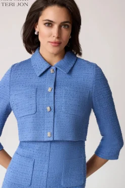 Boucle Two Piece Mock Jacket Dress