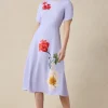 Crepe Digital Flower Print Fit And Flare Dress