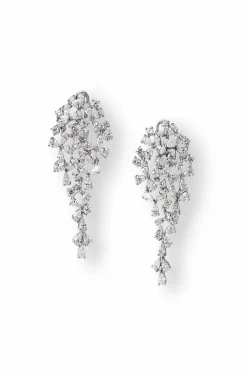 Crystal Cluster Drop Earrings