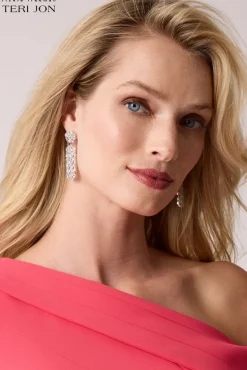 Crystal Cluster Drop Earrings