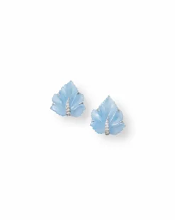 Crystal Leaf Earrings