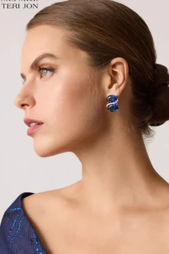Double Gemstone Earrings