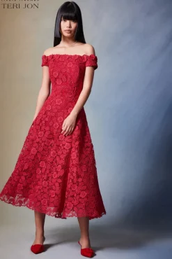 Embroidered Floral Lace Dress