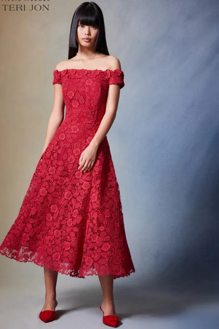 Embroidered Floral Lace Dress