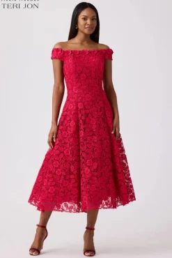 Embroidered Floral Lace Dress