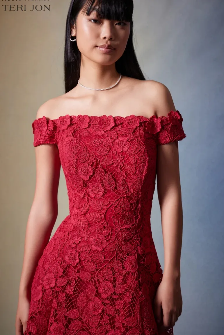 Embroidered Floral Lace Dress
