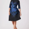Jacquard Fit And Flare Cocktail Dress