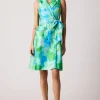 Jacquard Leaf Shirt Dress