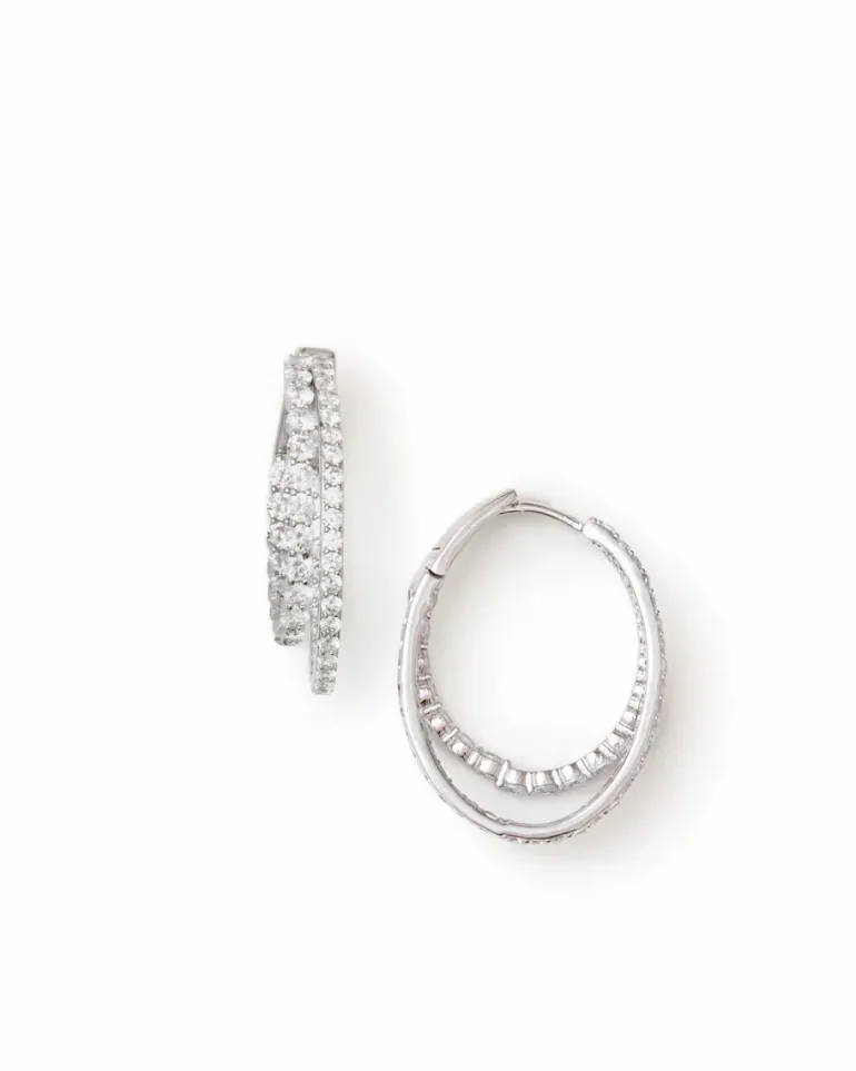 Layered Sparkle Hoops