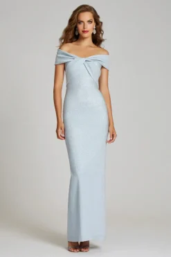 Metallic Twist Front Gown