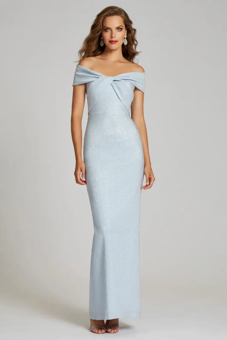 Metallic Twist Front Gown