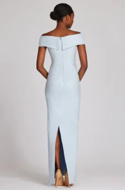 Metallic Twist Front Gown
