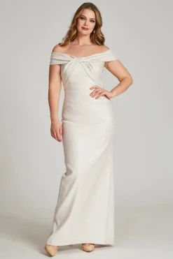 Metallic Twist Front Gown