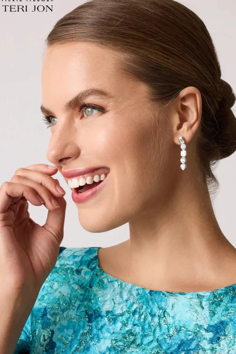 Mixed Shape Drop Earrings