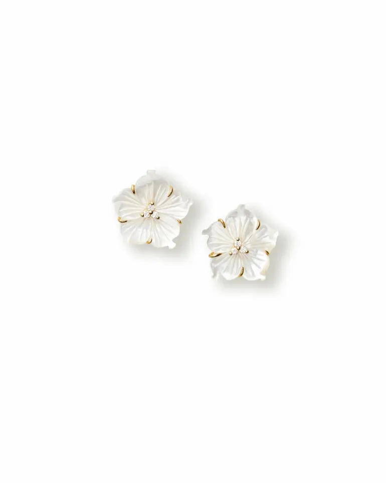 Mother of Pearl Floral Earrings