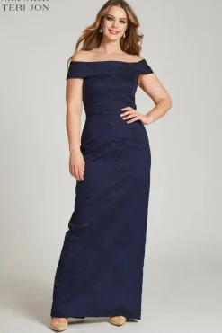 Off The Shoulder Jacquard Gown