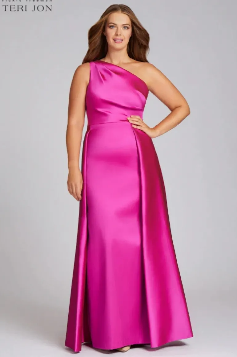 One Shoulder Stretch Gazar Gown