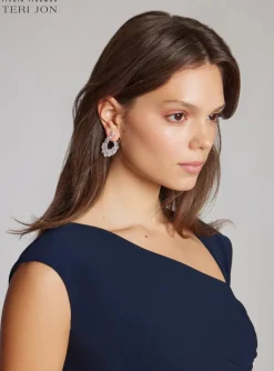 Open Oval Cluster Earrings