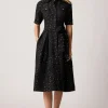 Polka Dot Short Sleeve Shirt Dress