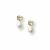 Prasiolite Pearl Drop Earrings