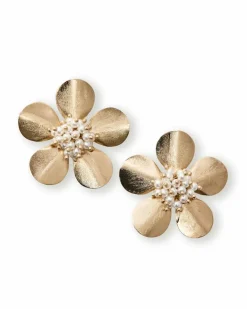 Tropical Pearl Flower Earrings