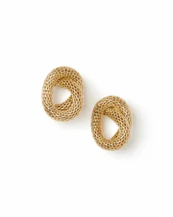 Vintage Metallic Twisted Weave Earrings