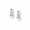 White Topaz 3 Tier Drop Earrings